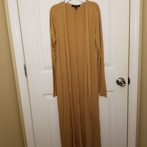 Long open front sweater